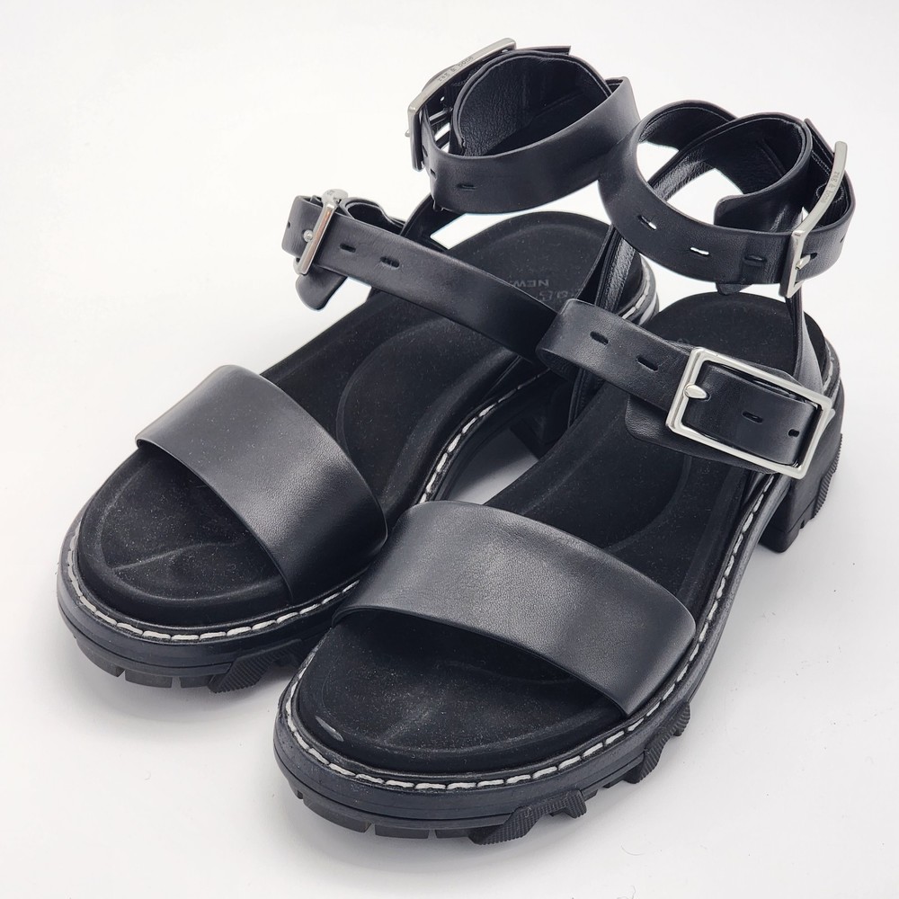 Rag & Bone Shiloh Leather Multi-Strap Sandals Black Size 38 EU - Picture 3 of 7